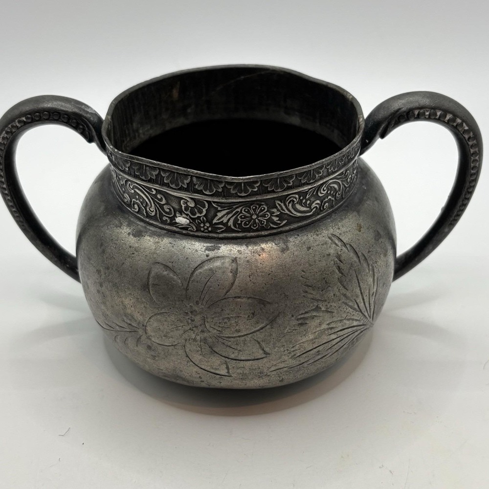Vtg Reliance‎ Mfg Co. Silver Quadruple Plate Sugar Container #444